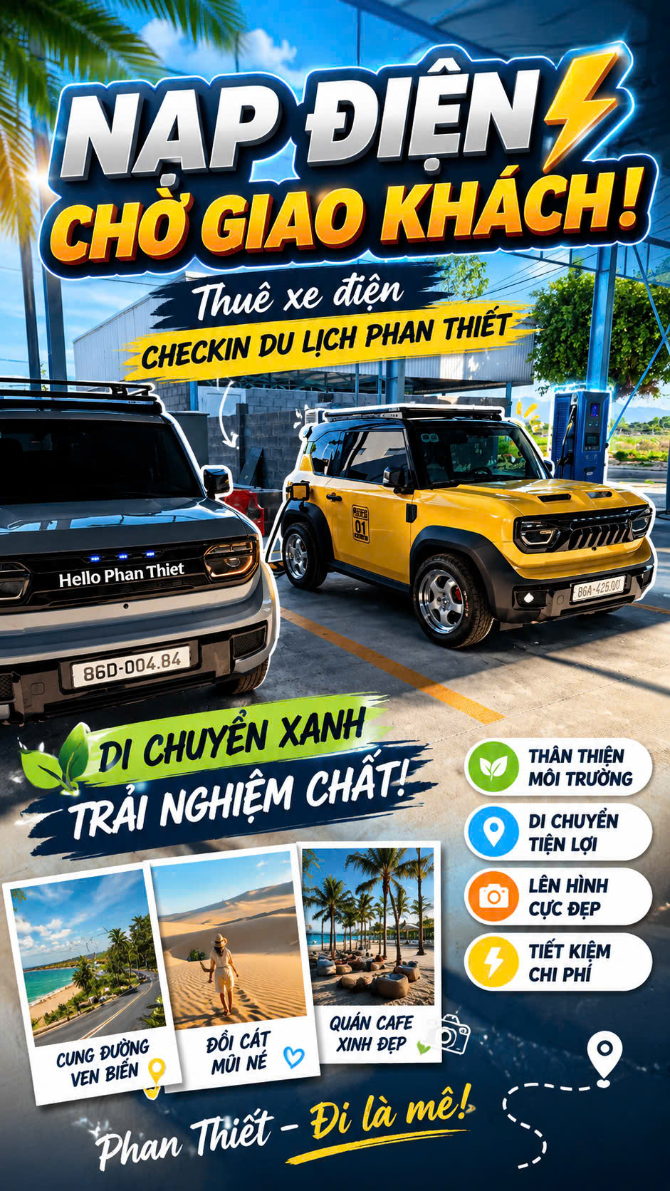 Nạp điện chờ giao khách